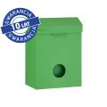 Kosz do damskich toalet MERIDA STELLA GREEN LINE z  pojemnikiem na torebki higieniczne, pojemność 4,4 l, zielony